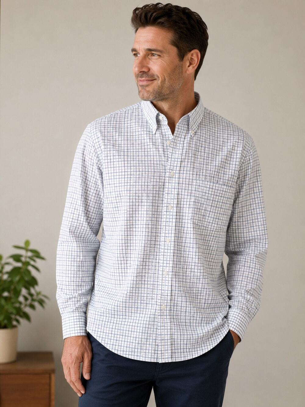 Pendleton Woolen Mills Button Down Shirt Mens Size XXL White Plaid Check